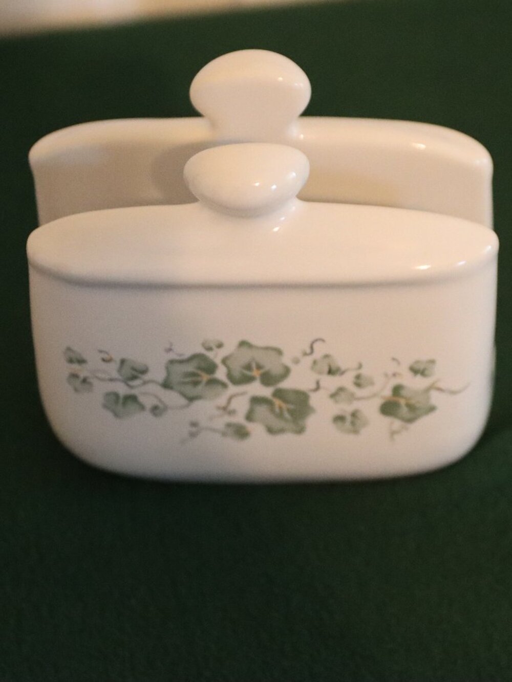 Jay Imports Corelle Callaway Coordinates White with Ivy Design Napkin Holder